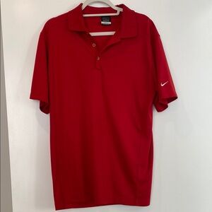 Men’s Nike Golf Red Polo Shirt- DRI-FIT